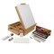 Lukas 1862 Oil Color Limited Edition Wood Box Easel Set -Professional Paint Set & Painting Kit for Adults -Includes Titanium White, 12 10ml Colors, Brushes, Palette, Canvas, & Linseed Stand Oil